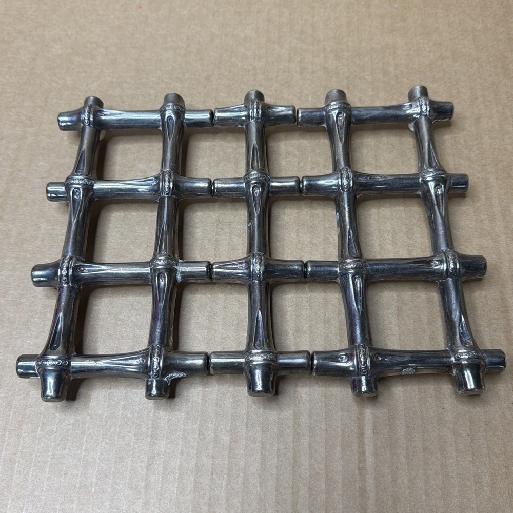 Vintage Expandable Trivet By Leonard Made In Italy silver plated